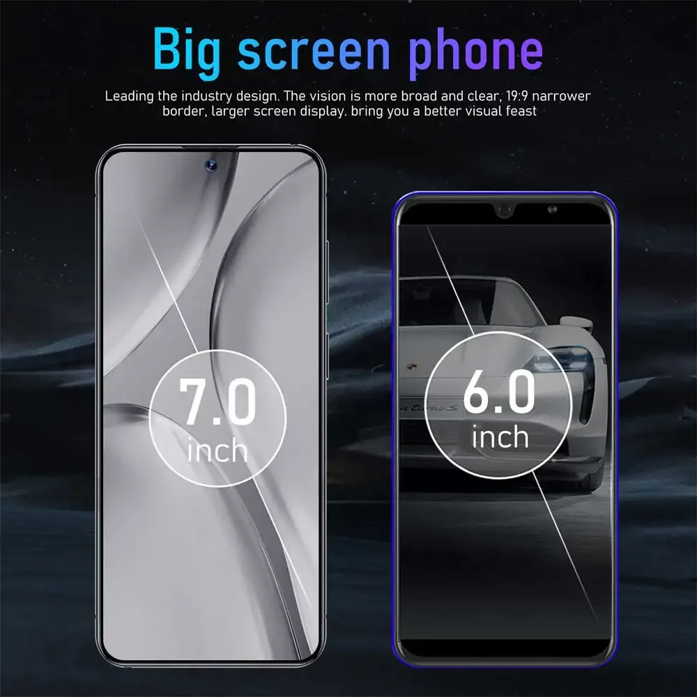 Original S24 Ultra 7.0inch Smartphone 16GB+1TB Cell Phone Dual Sim Celulares Android Mobile Phones Face Unlock 7000mAh Cellphone
