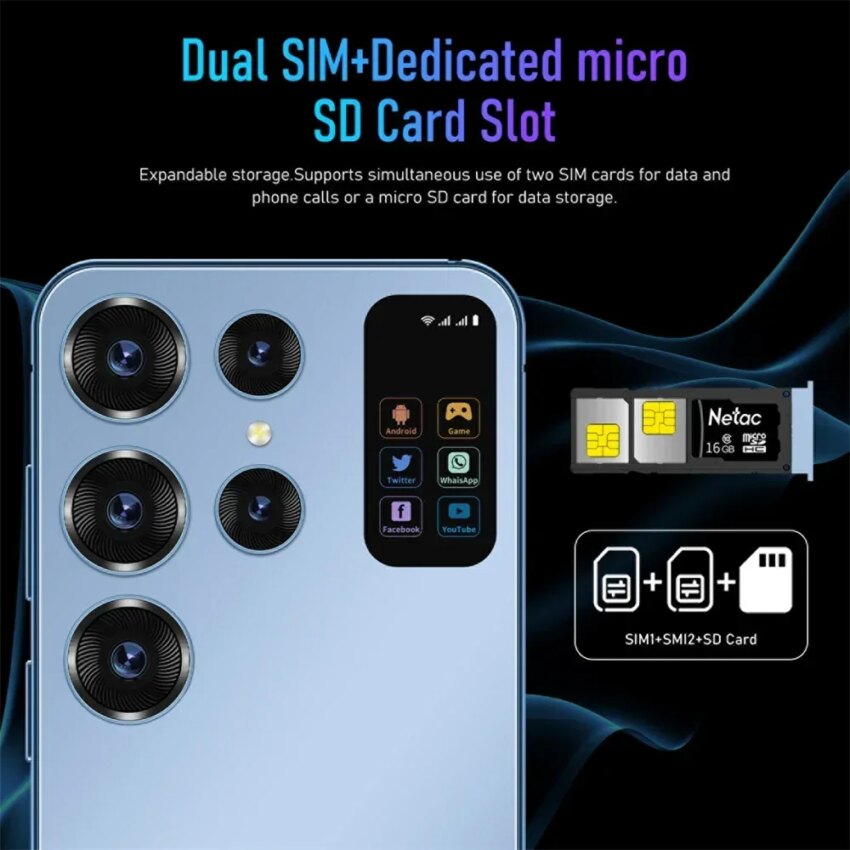 Original S24 Ultra 7.0inch Smartphone 16GB+1TB Dual Sim Face Unlock 7000mAh - Image 5