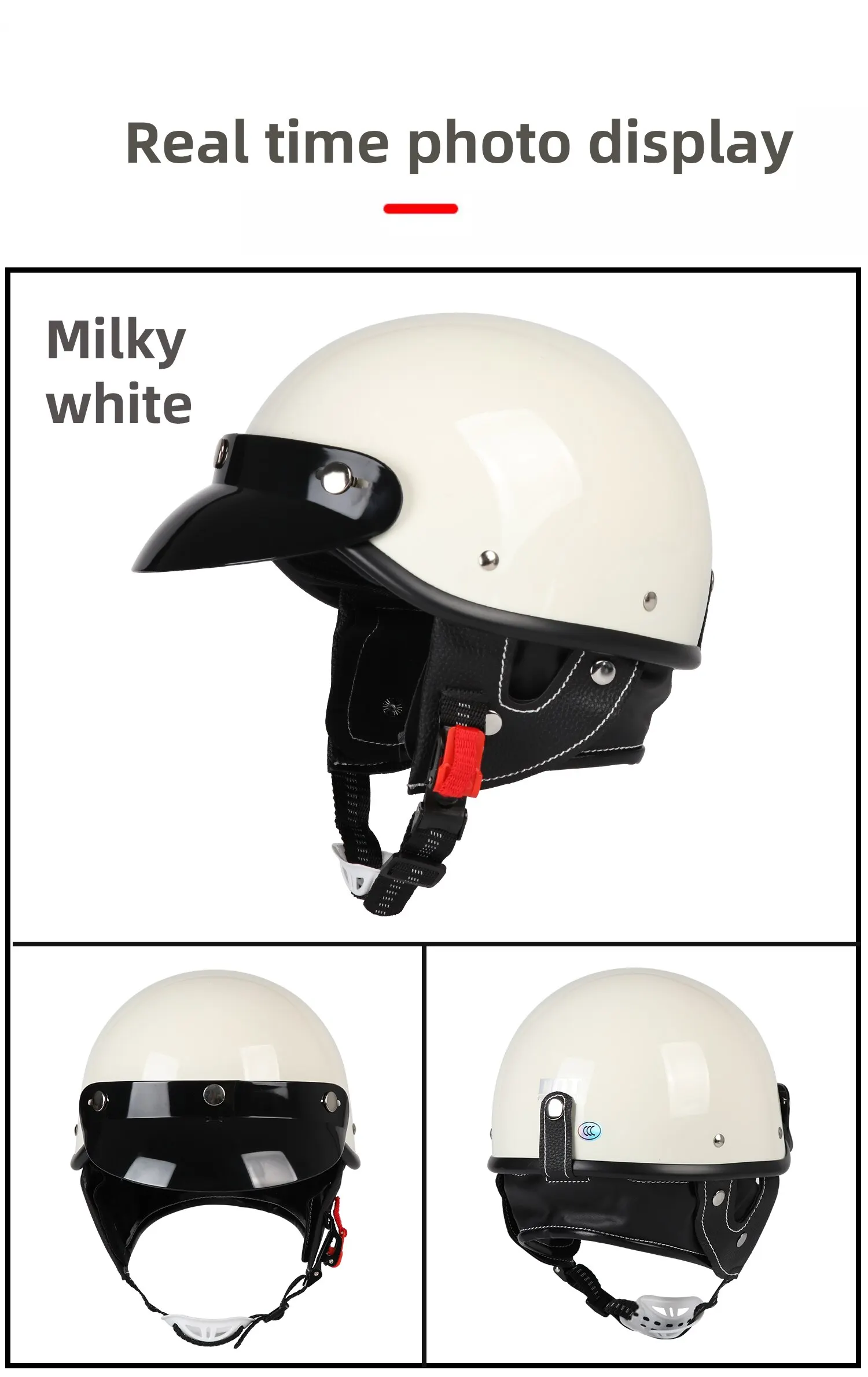 Motorcycle Summer Retro Half Helmet Harley Parade Safety for Men and Women