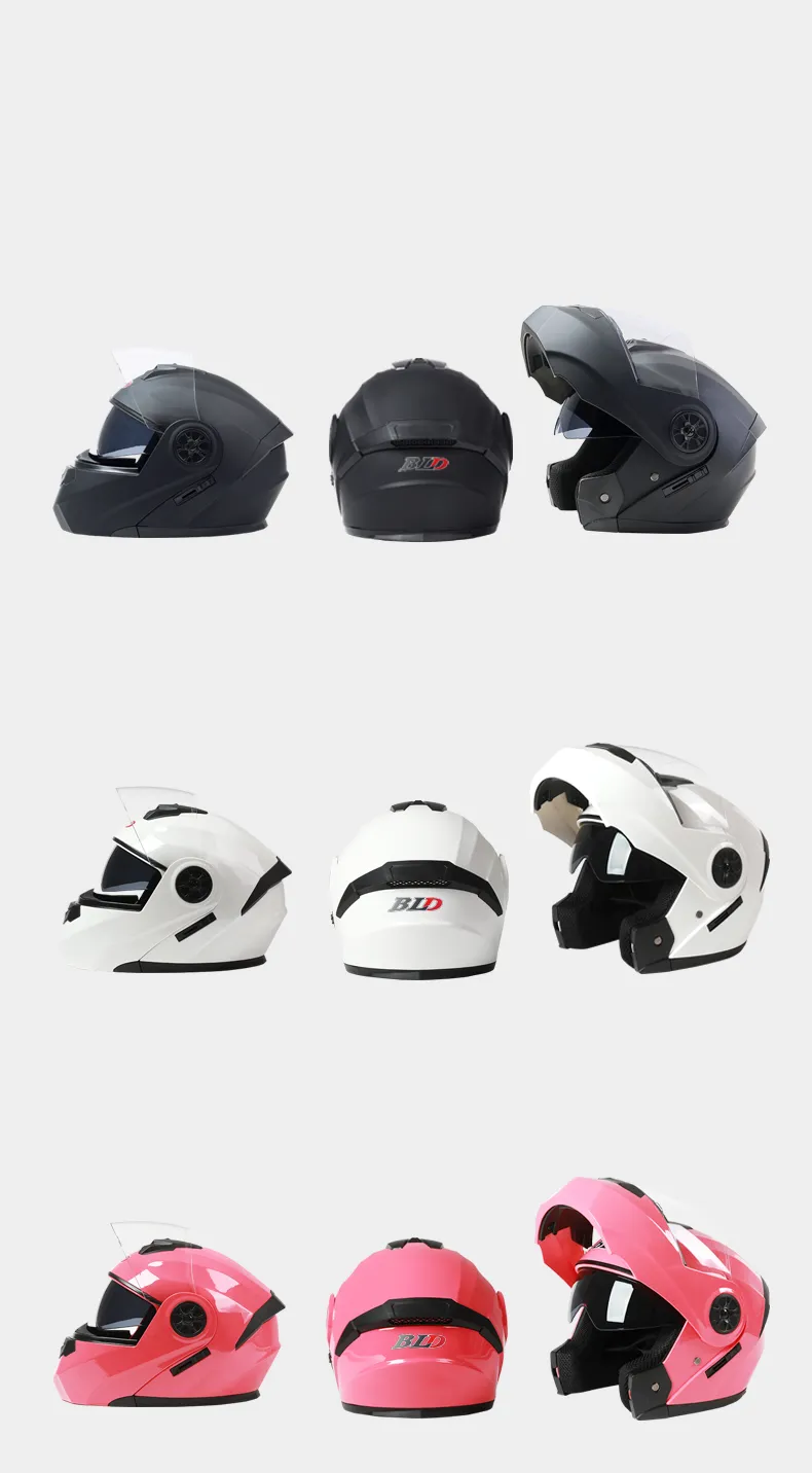 2023 New Arrival DOT Certification Professional Racing Flip Up Helmet Men Motorcycle ABS Material Modular Dual Lens Helmets