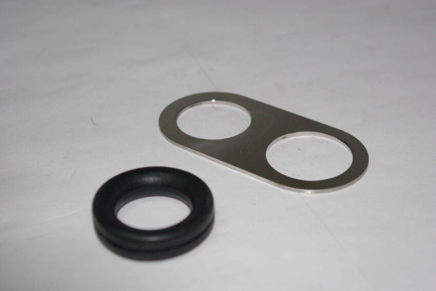 ASSEMBLY--BRACKET c/w GROMMET - FORK TOP CABLE-GUIDE - STAINLESS