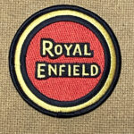 ACCESSORY: SILK PATCH - ROYAL ENFIELD ROUND - (IRON ON) - 3-1/2" X 3-1/2"