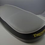 SOLD OUT--SEAT - GREY TOP - TRIUMPH - SLIGHT "SECOND" 82-5239 (UK-MADE)