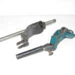 PAIR OF FOOTREST YOKES WITH STUD USED - ALL SALES FINAL