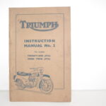 ORIGINAL TRIUMPH 1958-59 OWNERS HANDBOOK - ALL SALES FINAL