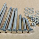 SET--BOLTS NUTS WASHERS STUD- CRANKCASE CLAMP 750 TRIUMPH TWINS (23-PIECE SET)
