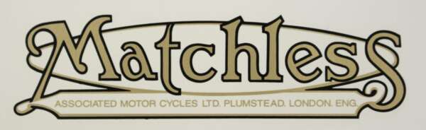 DECAL "MATCHLESS" 4-1/2 x 1-1/4 - REAR FENDER