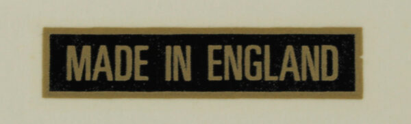 DECAL "MADE IN ENGLAND" - (WATERSLIDE)*