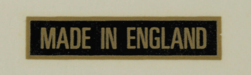 DECAL "MADE IN ENGLAND" - (WATERSLIDE)*