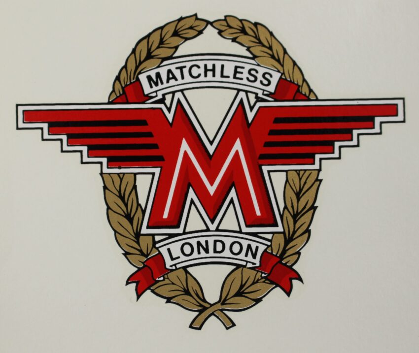 DECAL "MATCHLESS LONDON" - (LARGE LAUREL) - OIL TANK