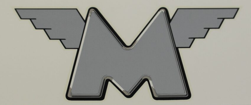 DECAL "M" WINGED - SILVER - GASTANK - MATCHLESS