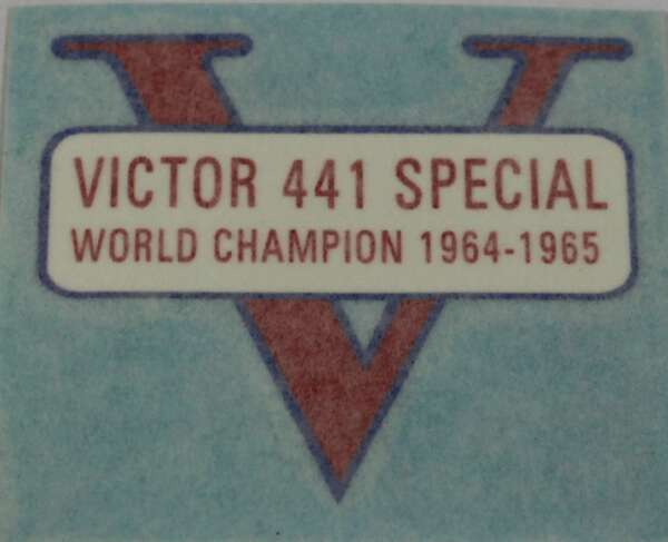 DECAL "VICTOR 441 SPECIAL WORLD CHAMPION 1964-1965"
