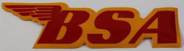 DECAL - "BSA" RED AND YELLOW - VICTOR SPECIAL