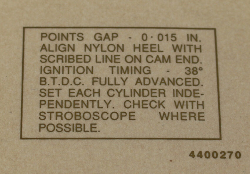 DECAL - "POINTS GAP" - TRIUMPH*