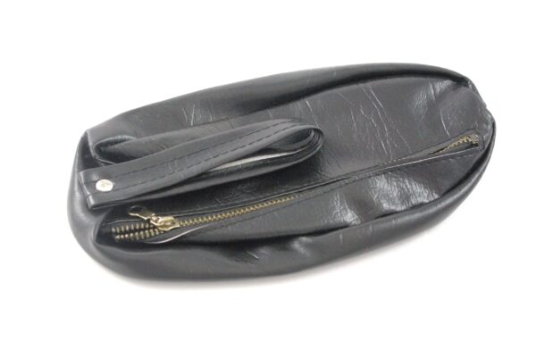 POUCH - TOOL BAG POUCH w/ZIPPER - BLACK LEATHER