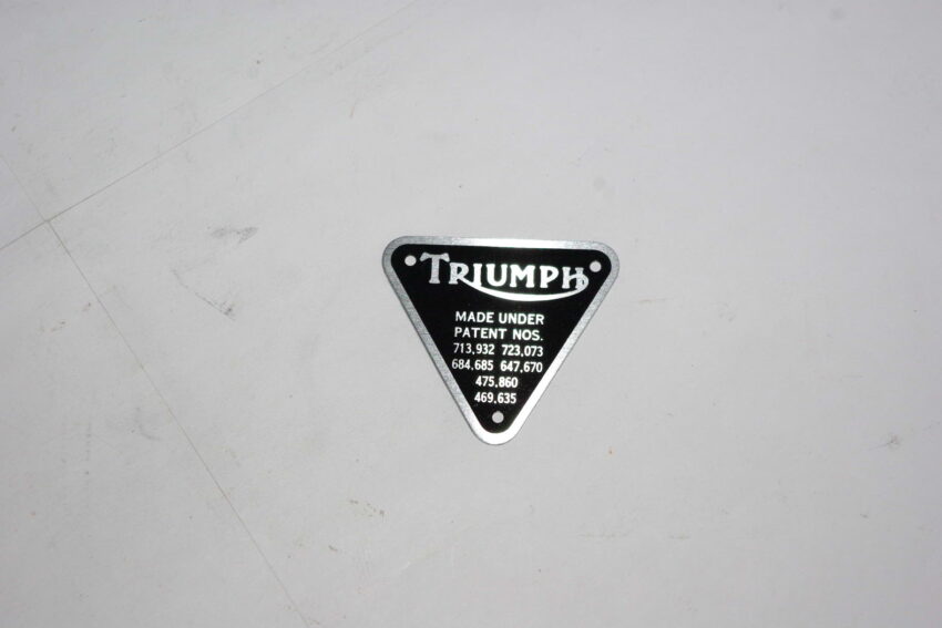 PATENT PLATE w/CLASSIC TRI LOGO - TIMINGCOVER - UNIT CONSTRUCTION TRI TWINS - N