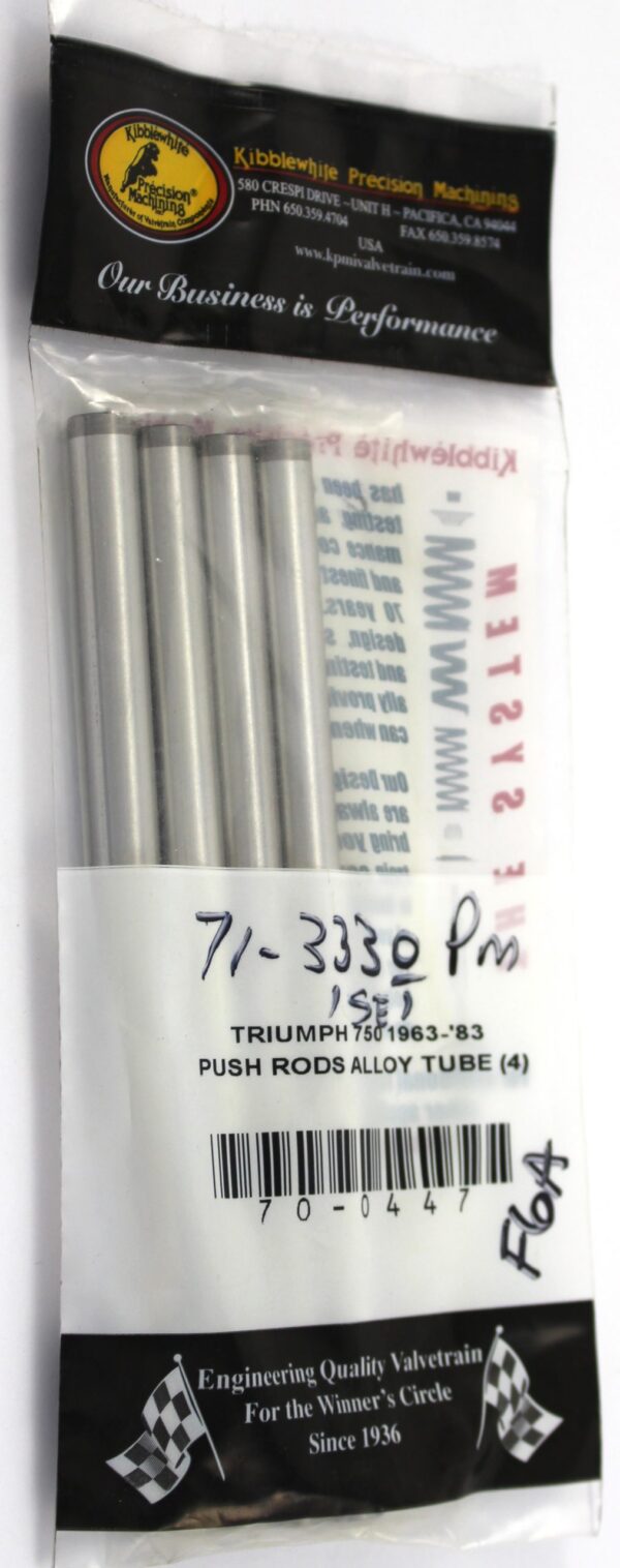 SET OF 4--PUSHRODS -ALLOY - KIBBLEWHITE PRECISION MACHINE - TRI 750 TWINS