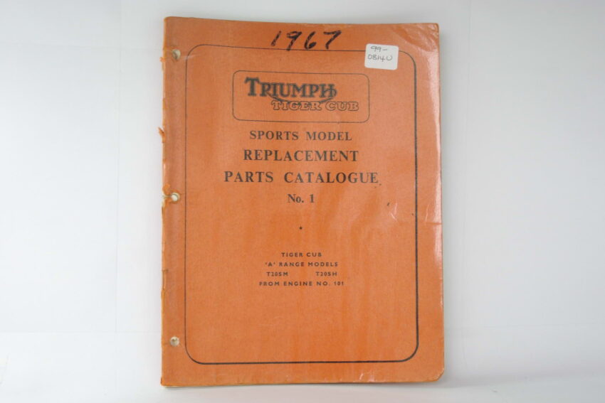 SOLD OUT - PUBLICATION: PARTSBOOK U--1967 TRIUMPH TIGER CUB A-RANGE