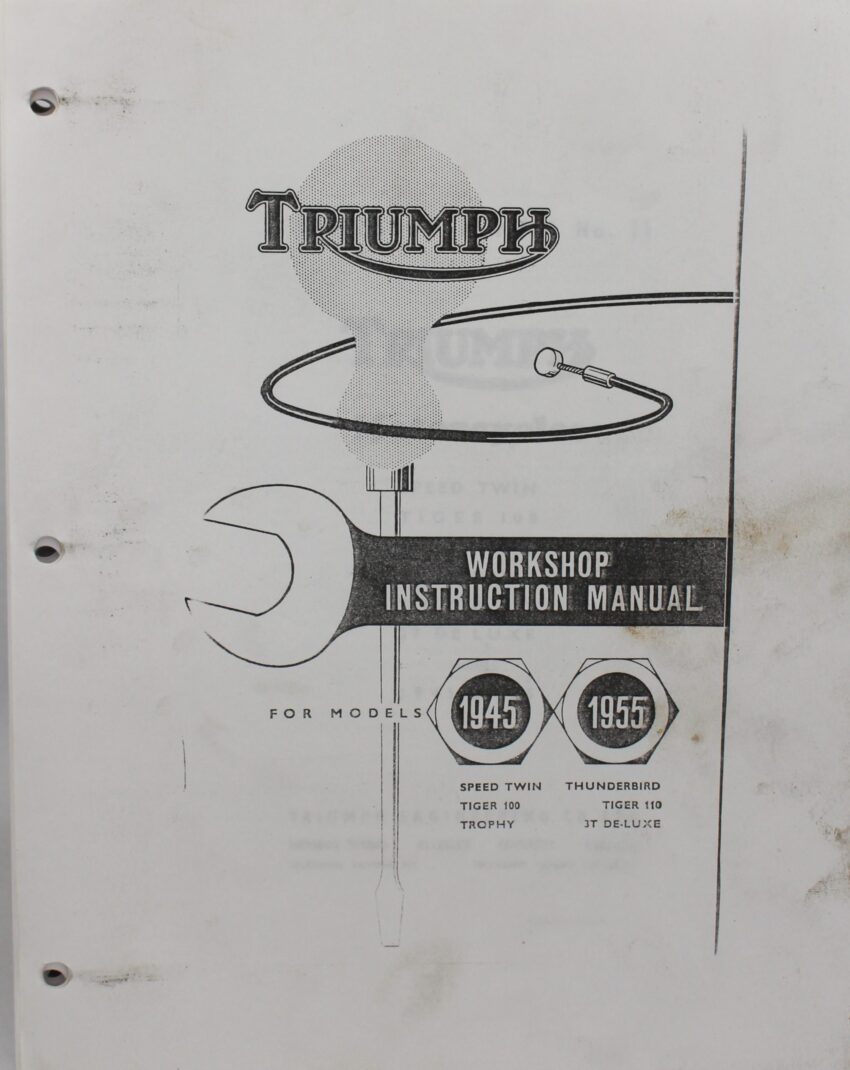 PUBLICATION: WORKSHOP MANUAL - 1945-55 TRIUMPH PRE-UNIT - COPY USED