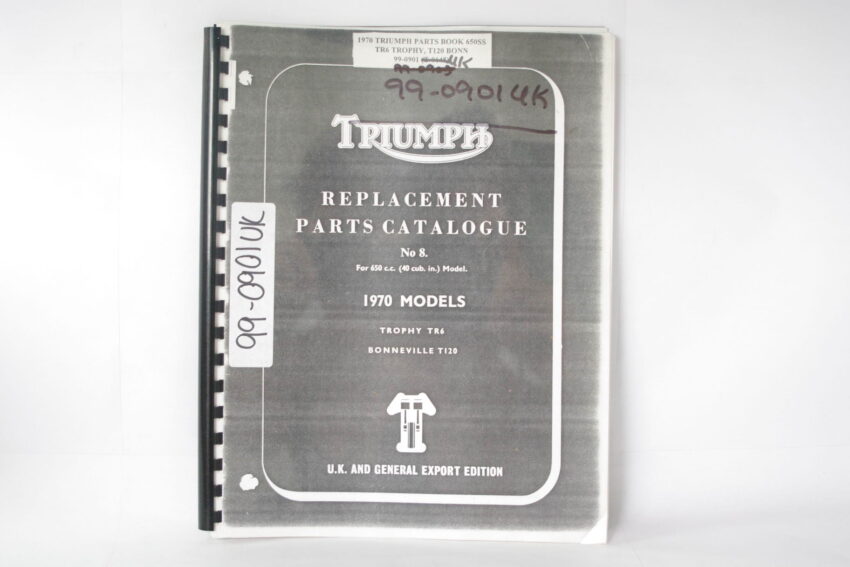 PUBLICATION: PARTSBOOK - 1970 TRIUMPH T120 TR6 UK MODELS