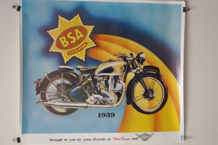 PUBLICATION: POSTER - 1939 BSA - FINAL SALE: NO BACKORDERS