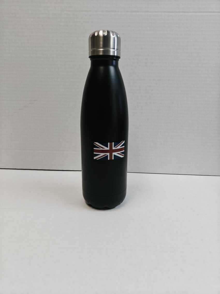 Union Jack Water Bottle - Black