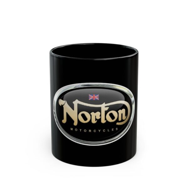 Norton Motorcycles Logo Black Coffee Mug – Classic British Biker Gift