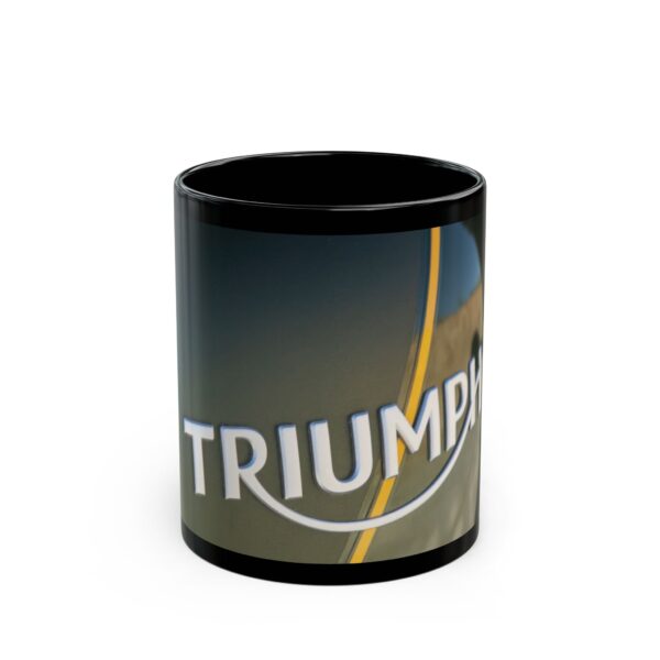 Triumph Motorcycle Logo Black Ceramic Mug — 11oz & 15oz
