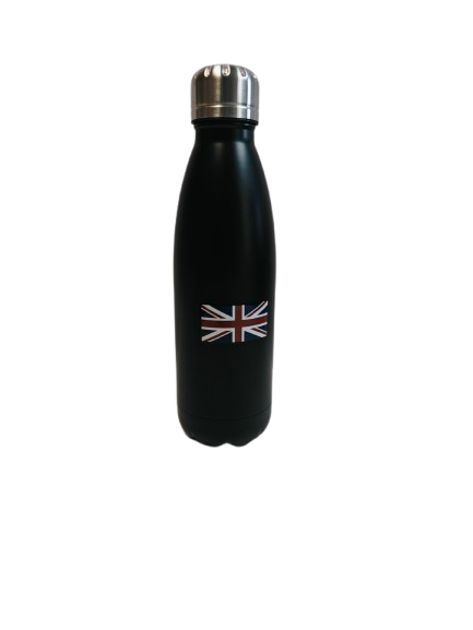 Union Jack Water Bottle - Black